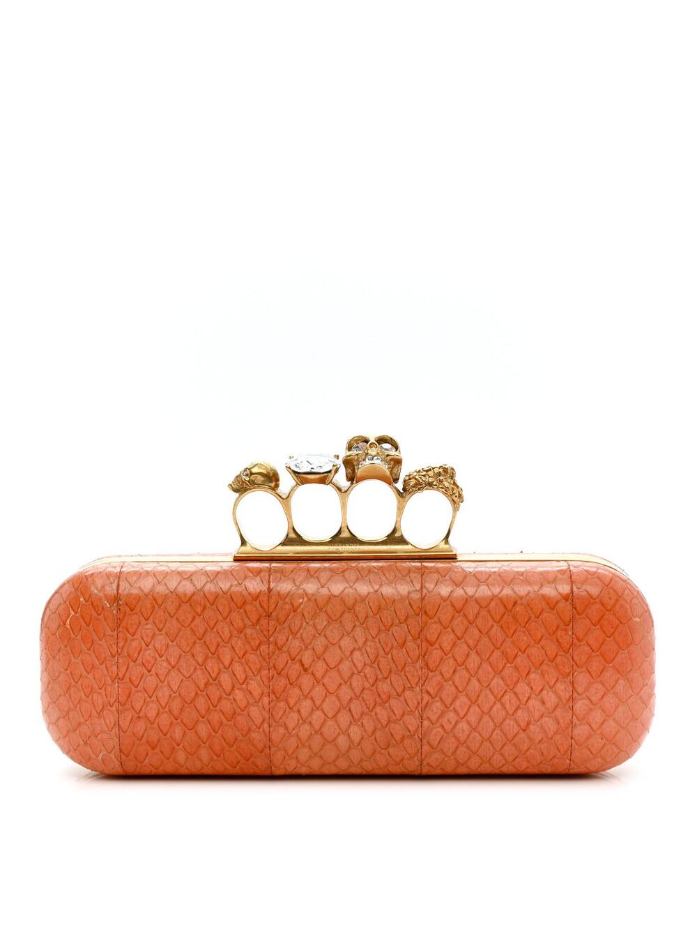 Alexander Mcqueen Snakeskin Knuckle Box #326863A87B